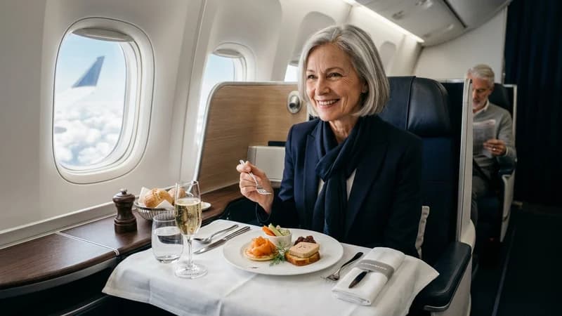 Appetizer on Air France Business Class Review 2026: French Elegance at 35,000 Feet