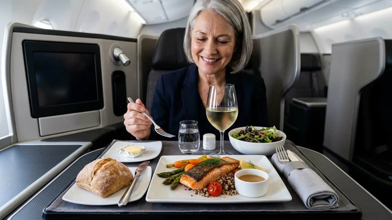 Delta One Suite meal service