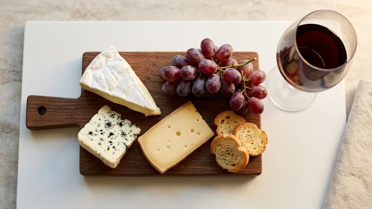 Air France business class cheese course