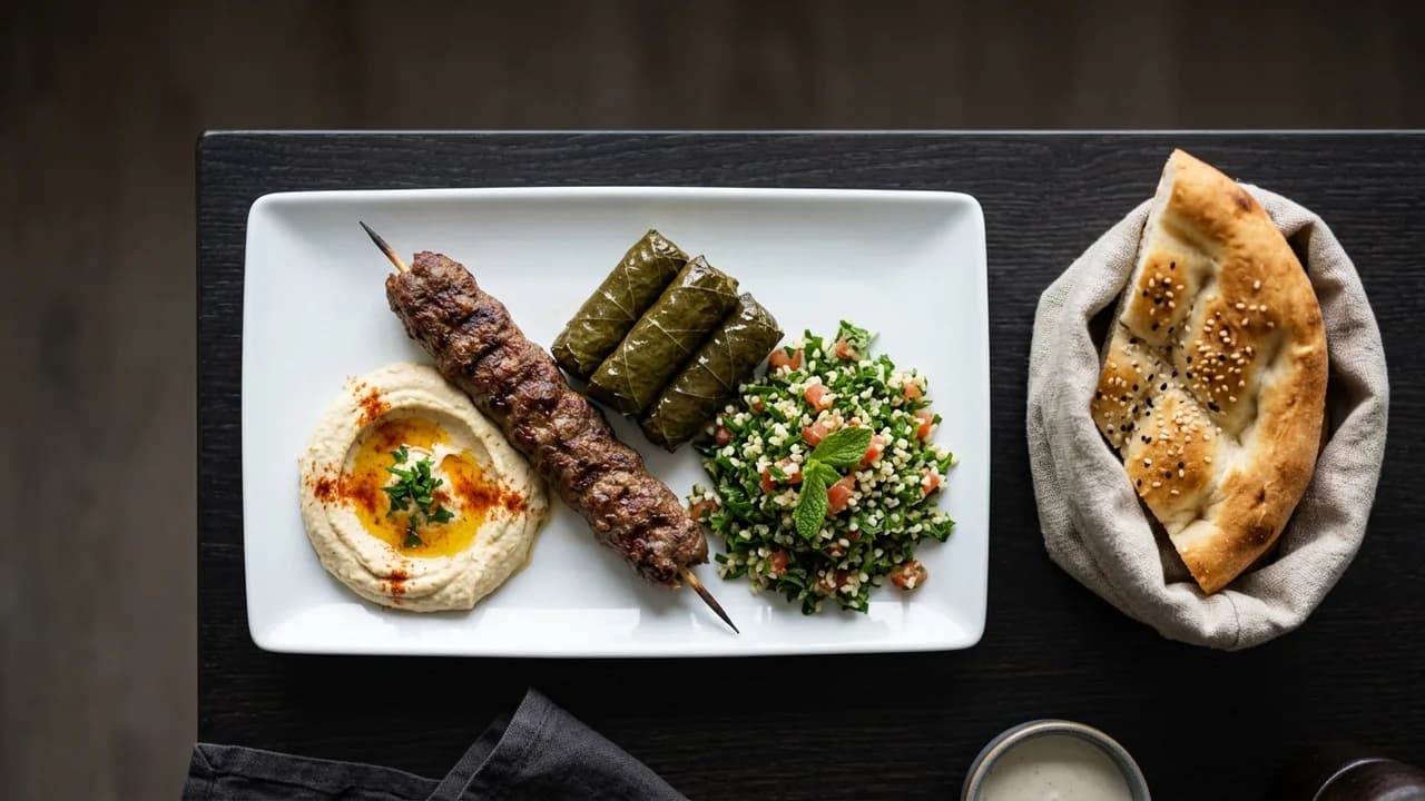 Turkish Airlines DO&CO mezze platter