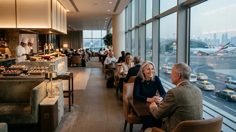 Dubai International Airport lounge