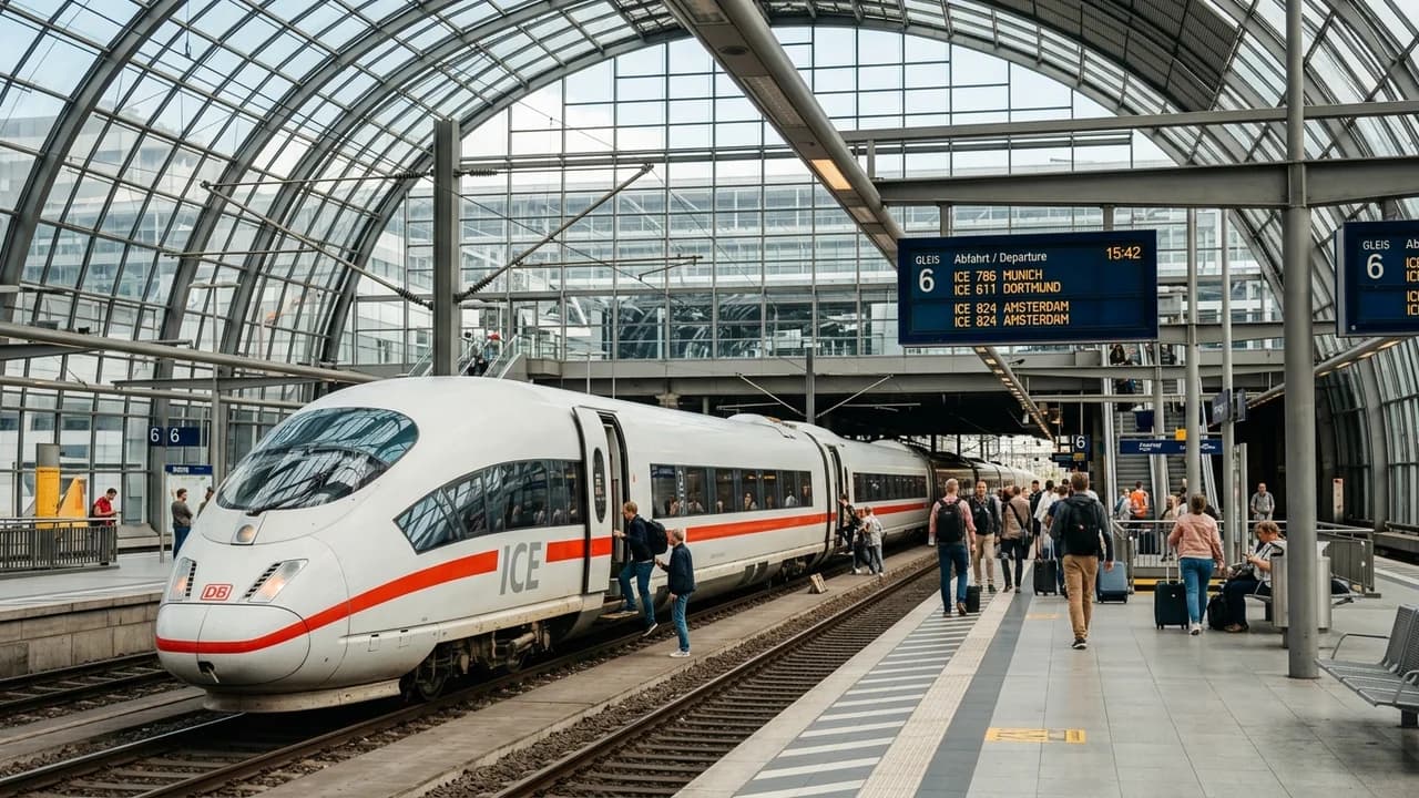 Frankfurt Airport long-distance train station connecting to major German cities