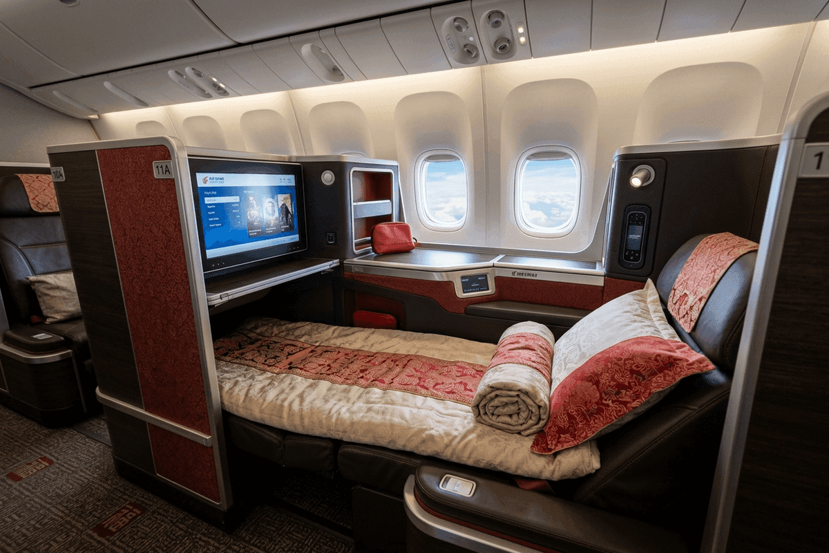 Air China Business Class Cabin