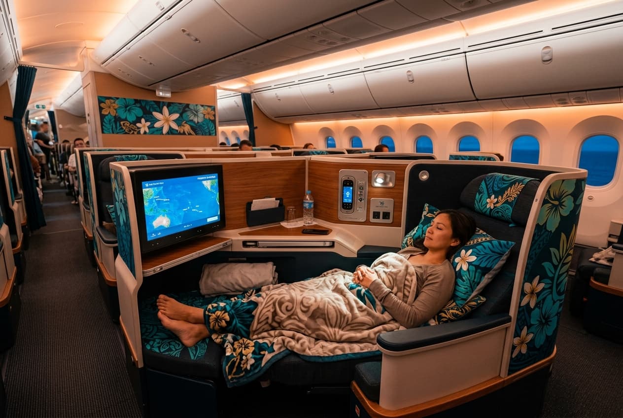 Air Tahiti Nui Business Class cabin interior