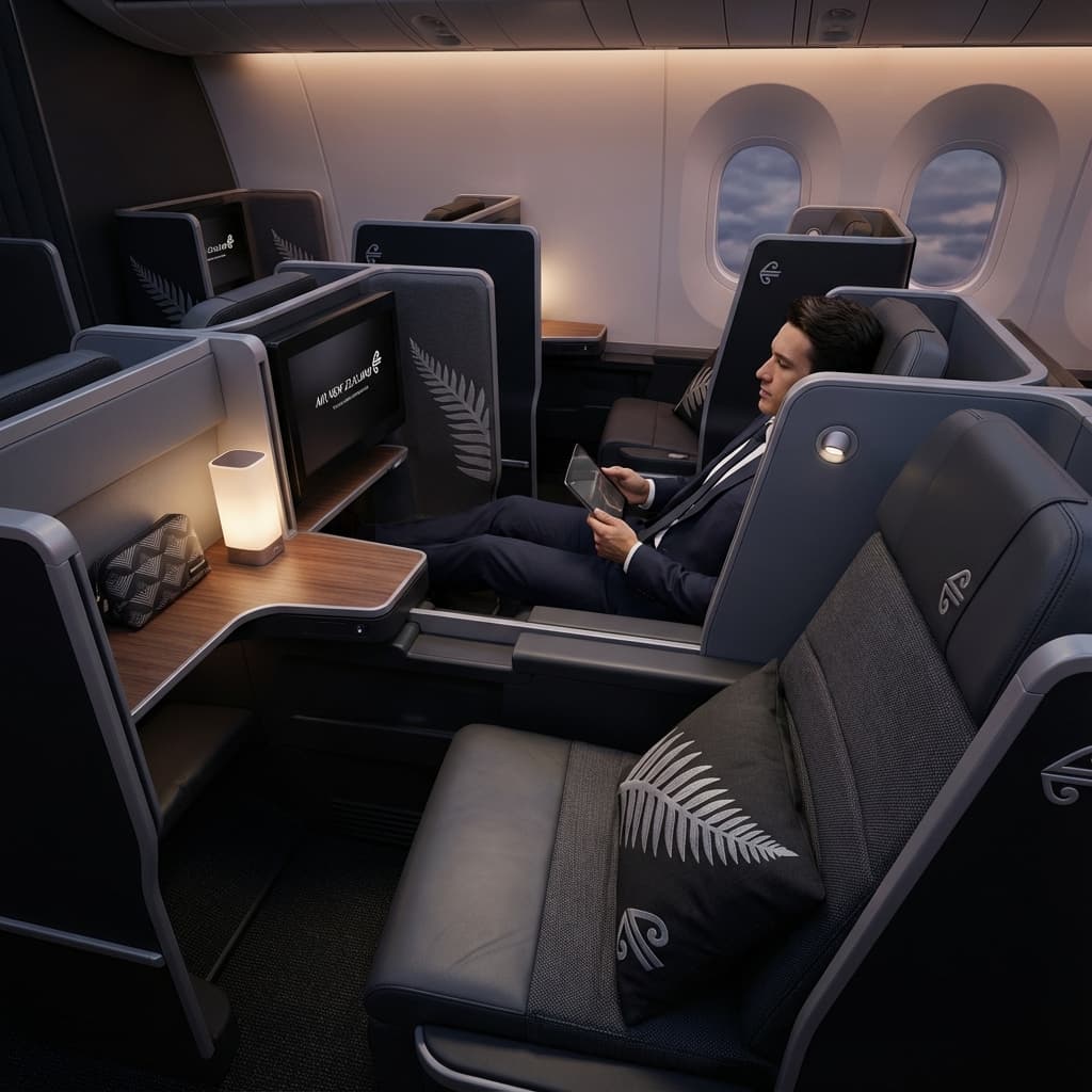 Air New Zealand Business Class cabin interior