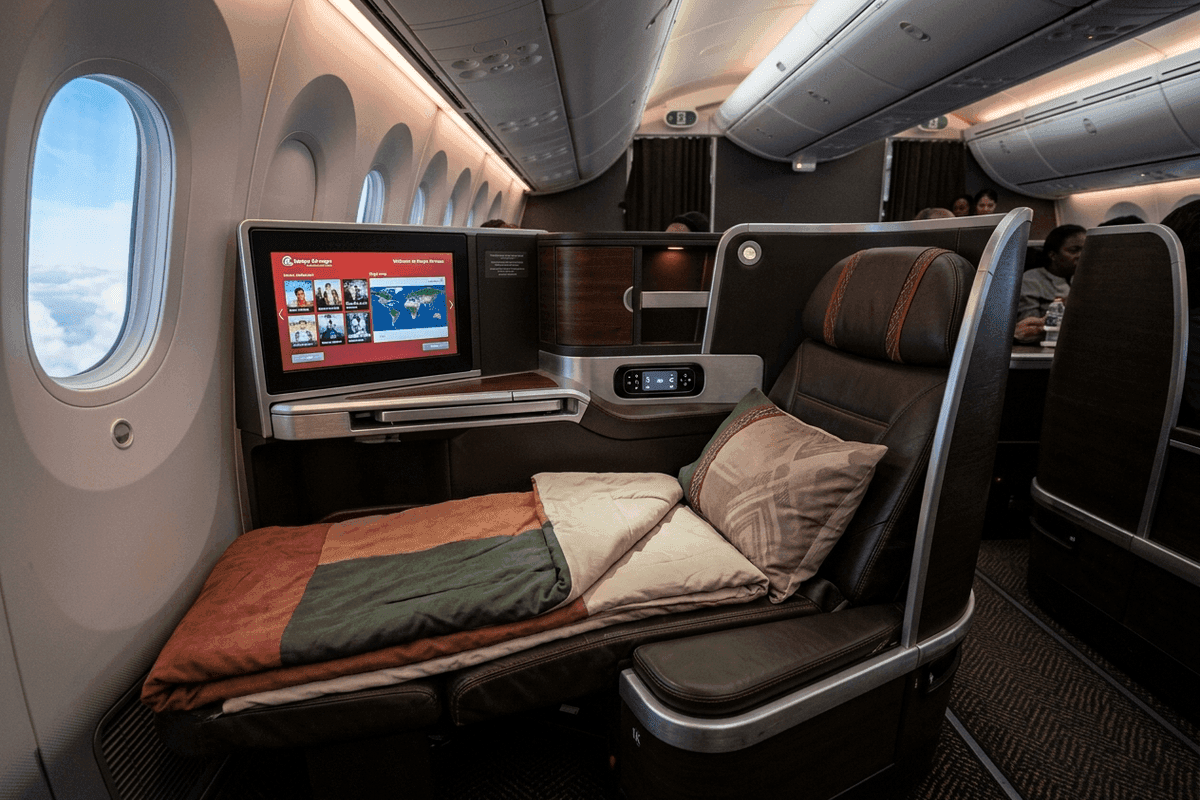 Kenya Airways Business Class Cabin
