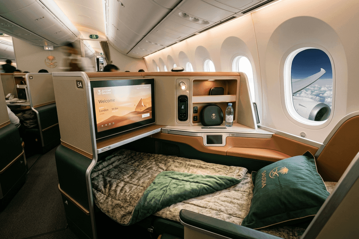 Saudia Business Class Cabin