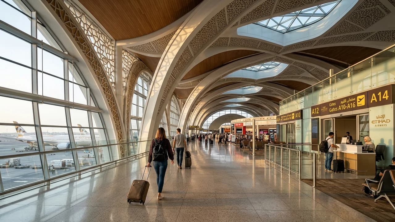 International terminal interior at Abu Dhabi airport