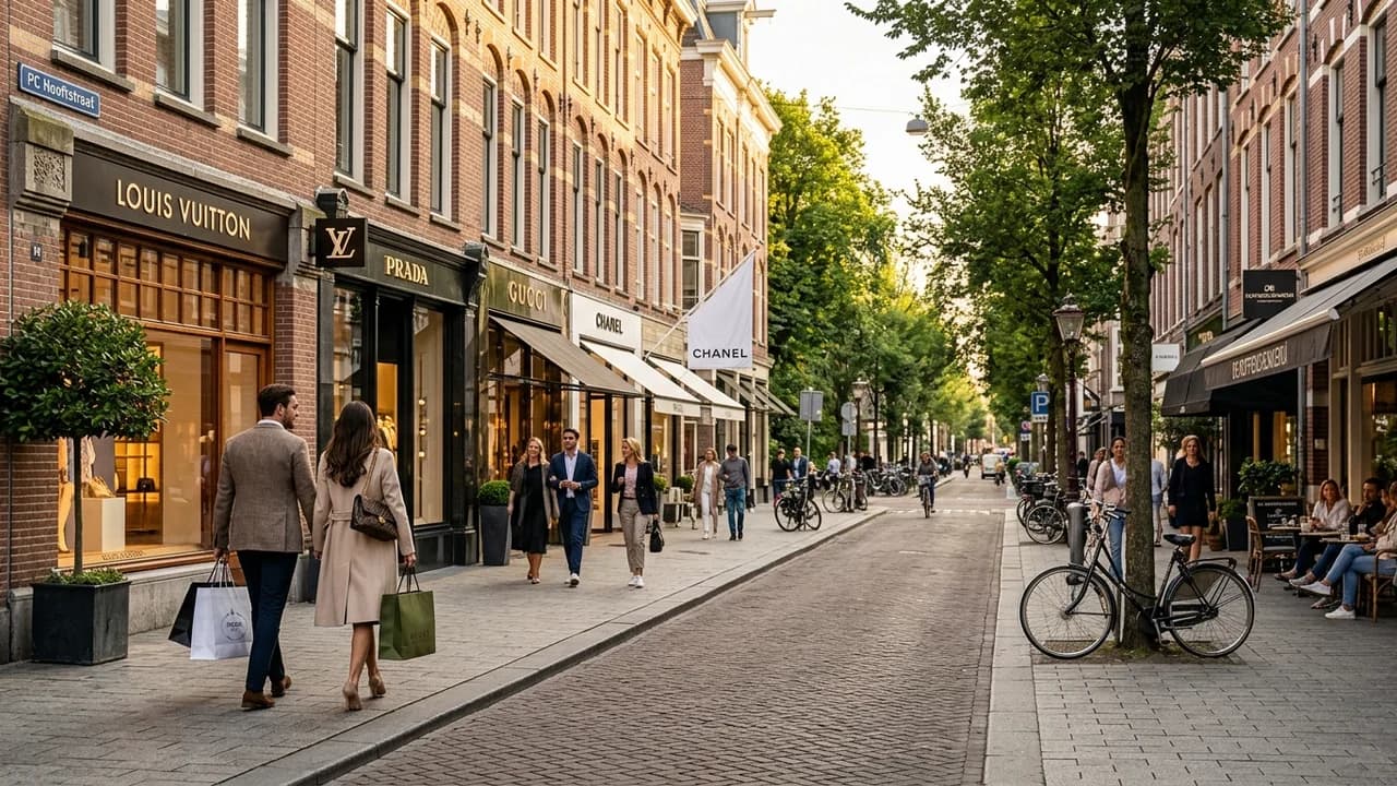 Premium shopping and leisure district in Amsterdam
