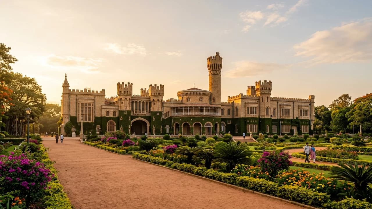 Iconic landmark in Bangalore, India at golden hour