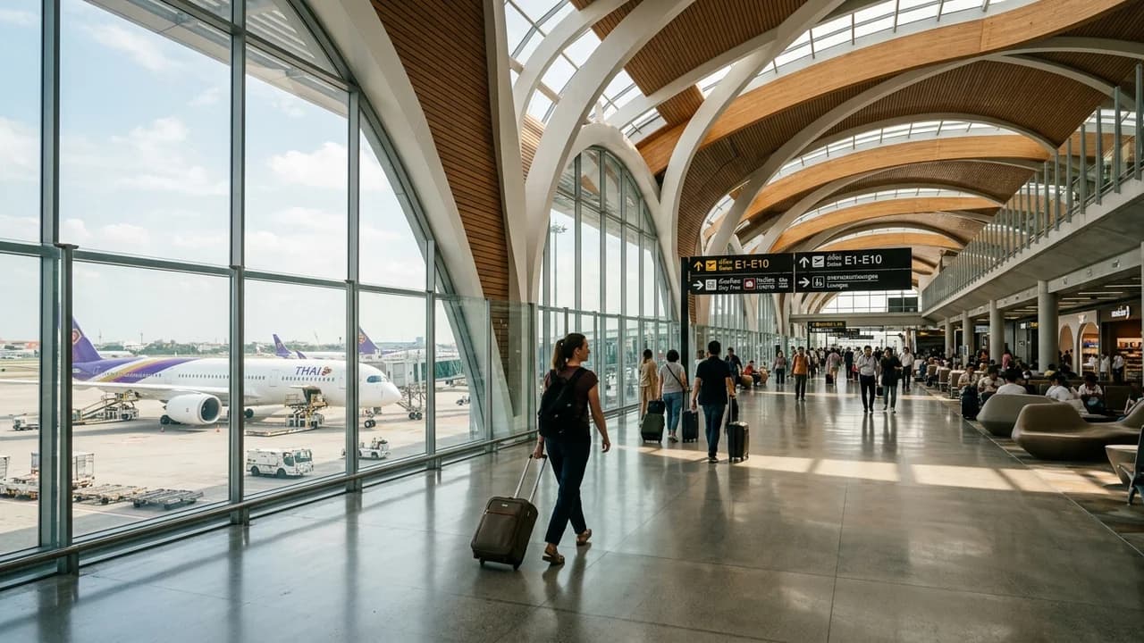 International terminal interior at Bangkok airport
