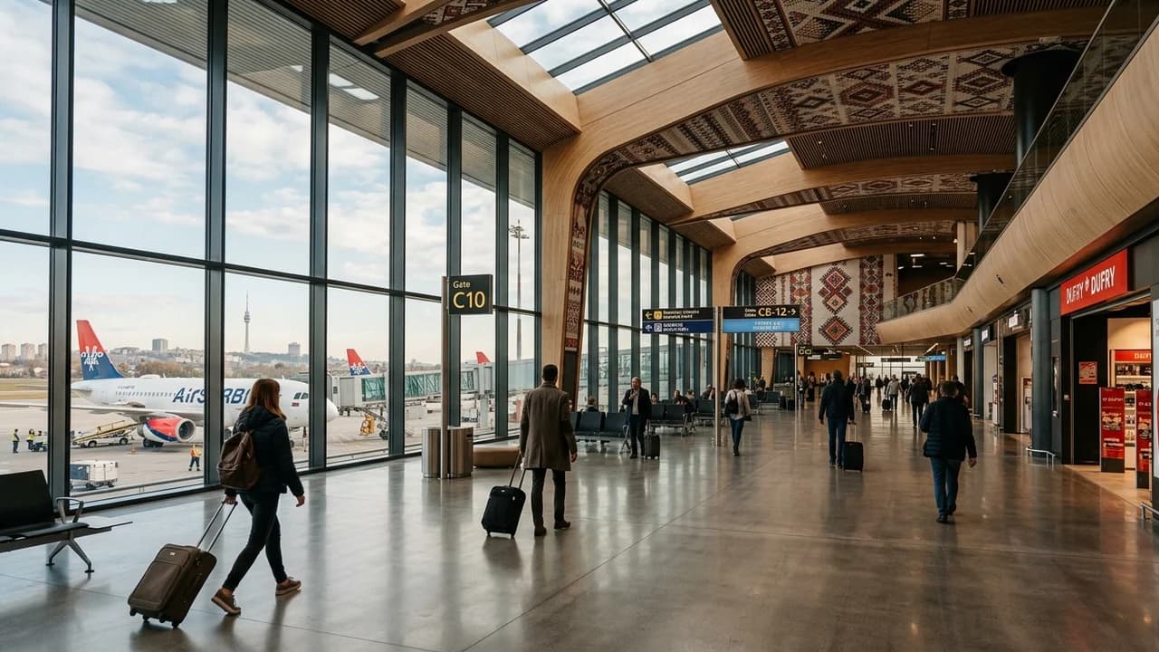 International terminal interior at Belgrade airport