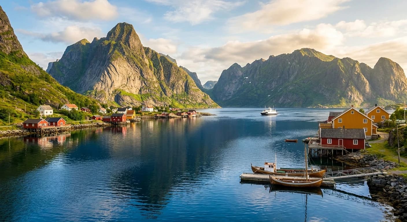 Norwegian fjord landscape near Bergen