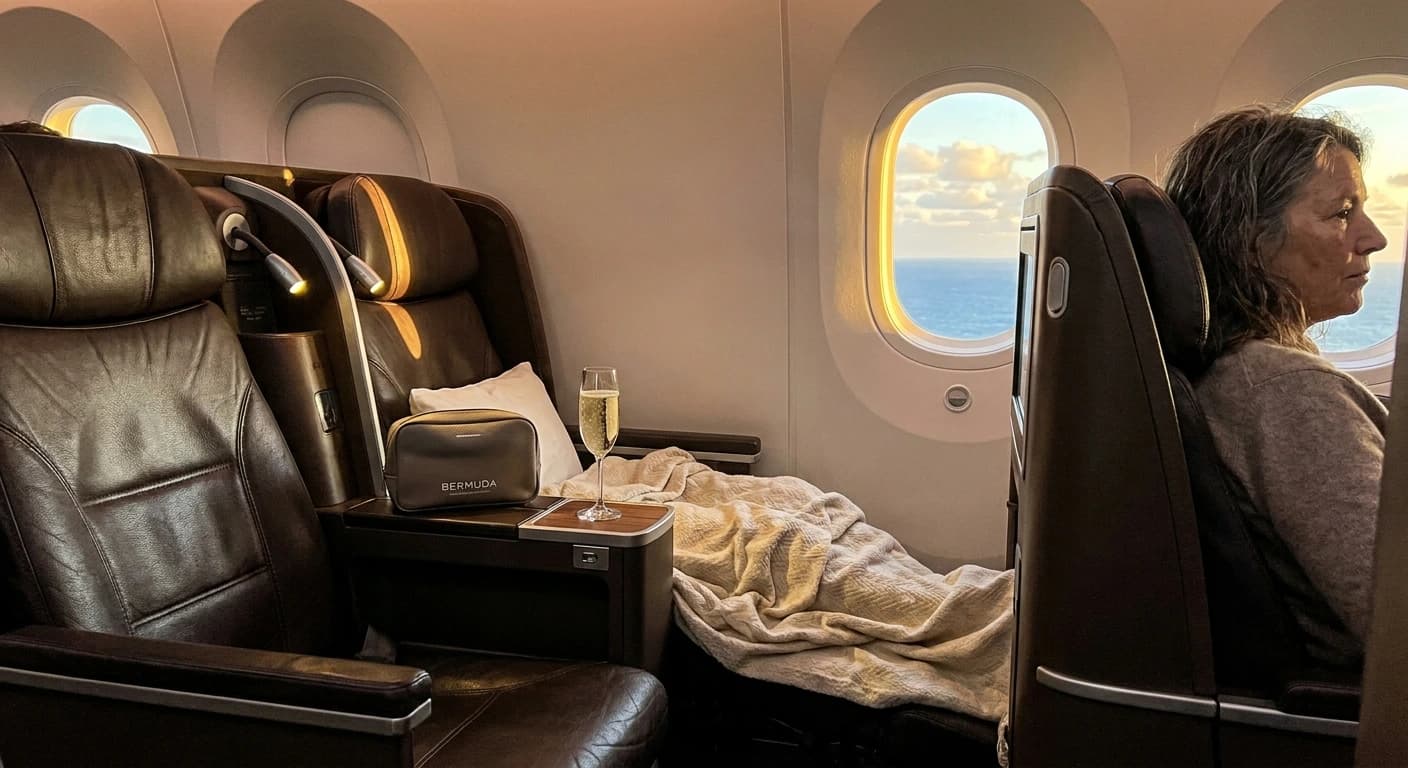 JetBlue Mint business class suite with lie-flat seat and premium amenities