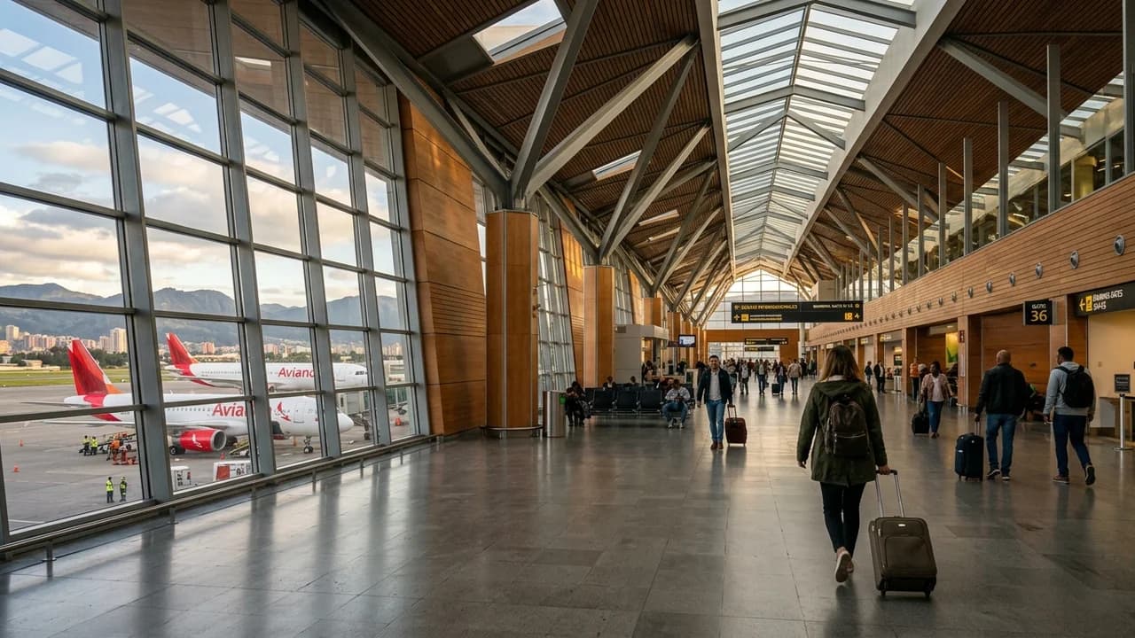 International terminal interior at Bogotá airport