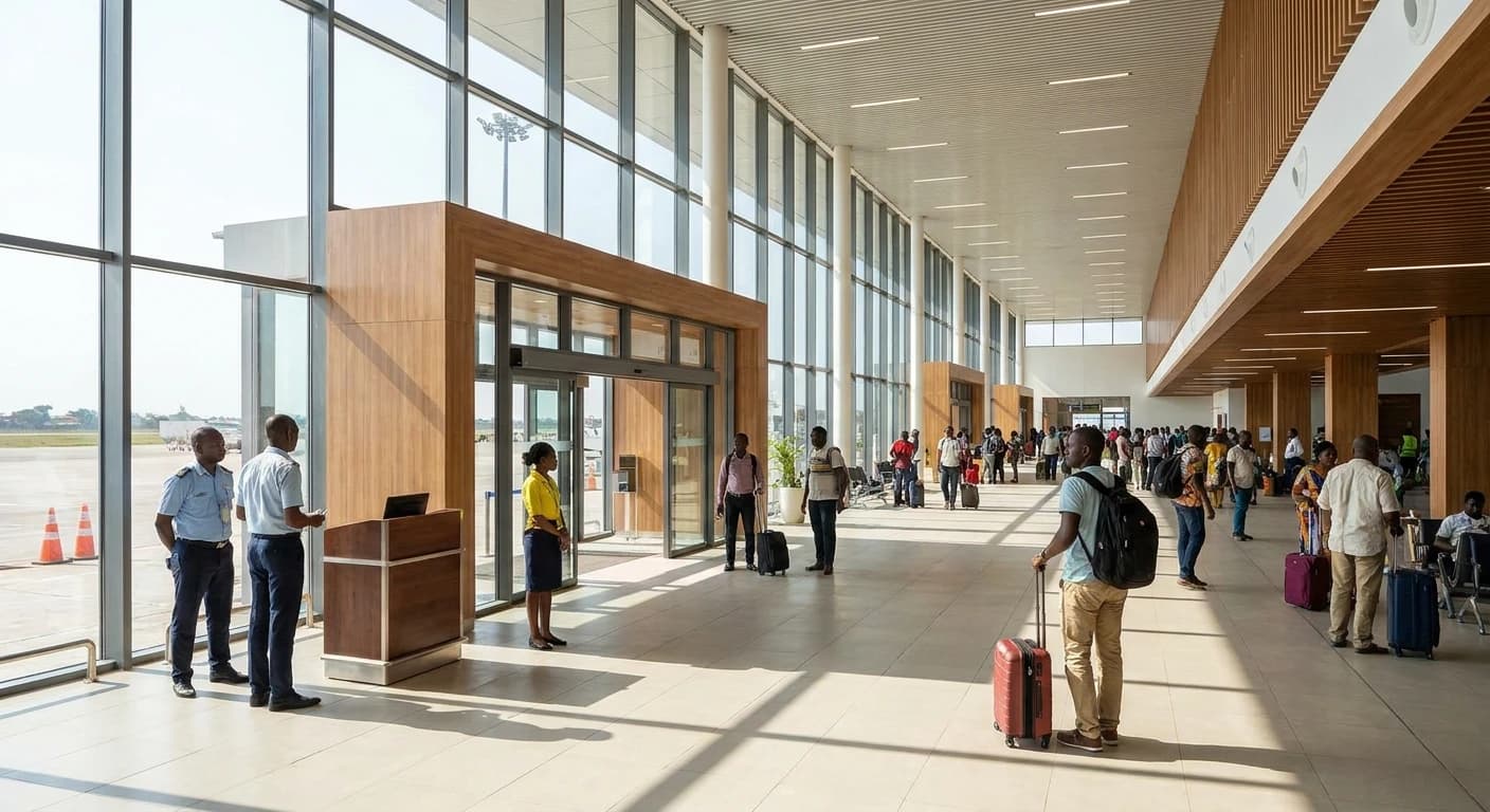 Maya-Maya Airport Brazzaville international terminal arrivals hall