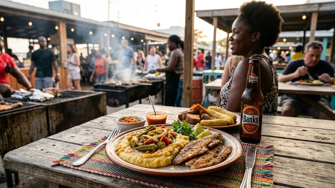 Authentic local cuisine dining experience in Bridgetown