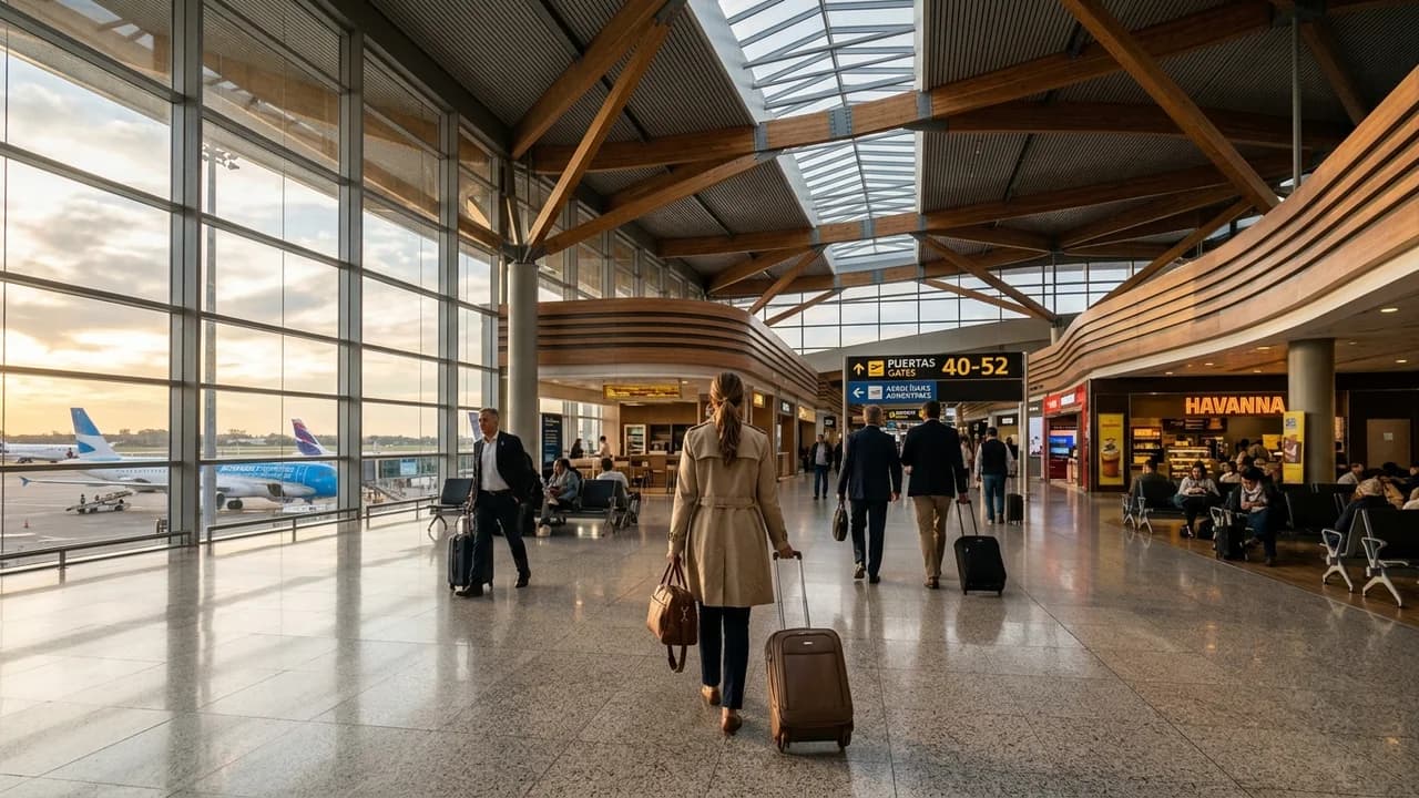 International terminal interior at Buenos Aires airport