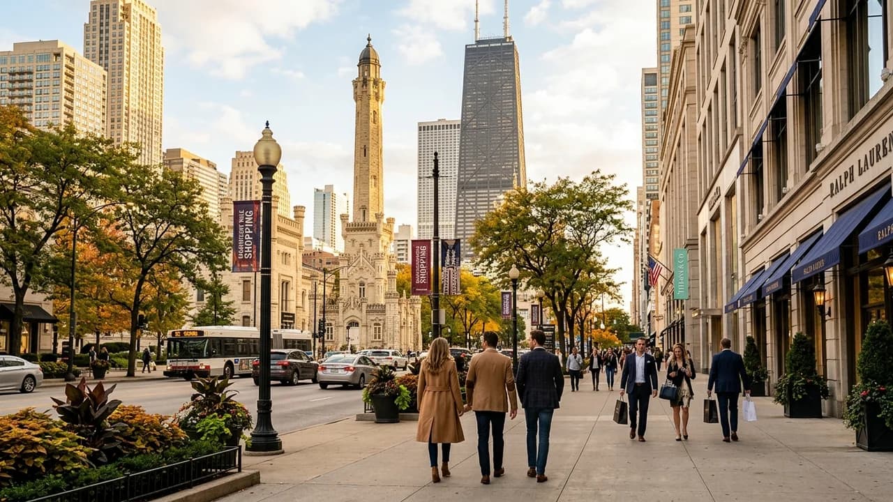 Premium shopping and leisure district in Chicago