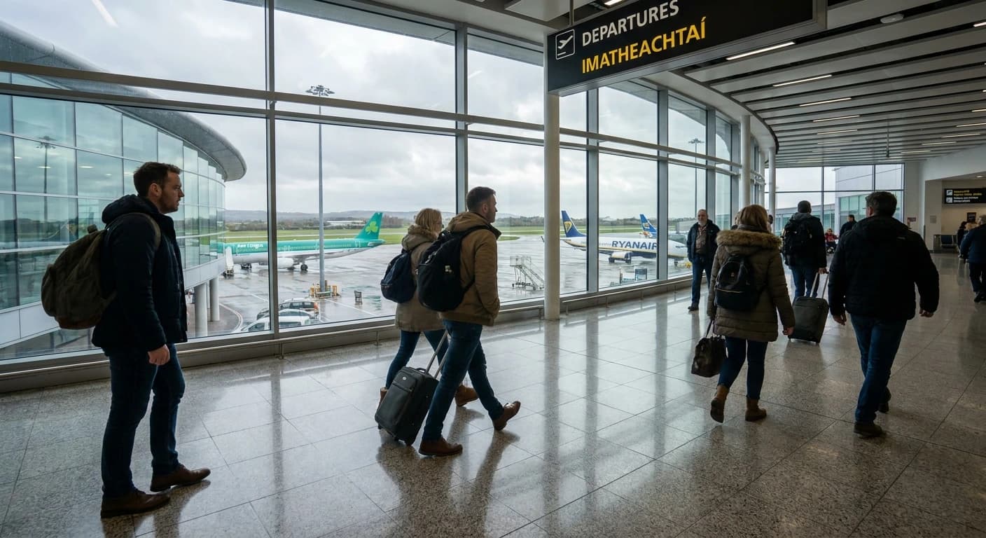 Cork Airport terminal arrivals hall with modern facilities and efficient layout