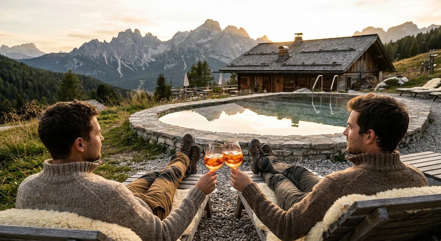 Luxury alpine boutiques and ski lifestyle on the Corso Italia in Cortina d'Ampezzo