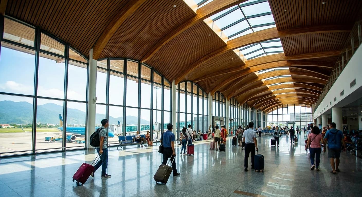 Modern international terminal at Da Nang Airport