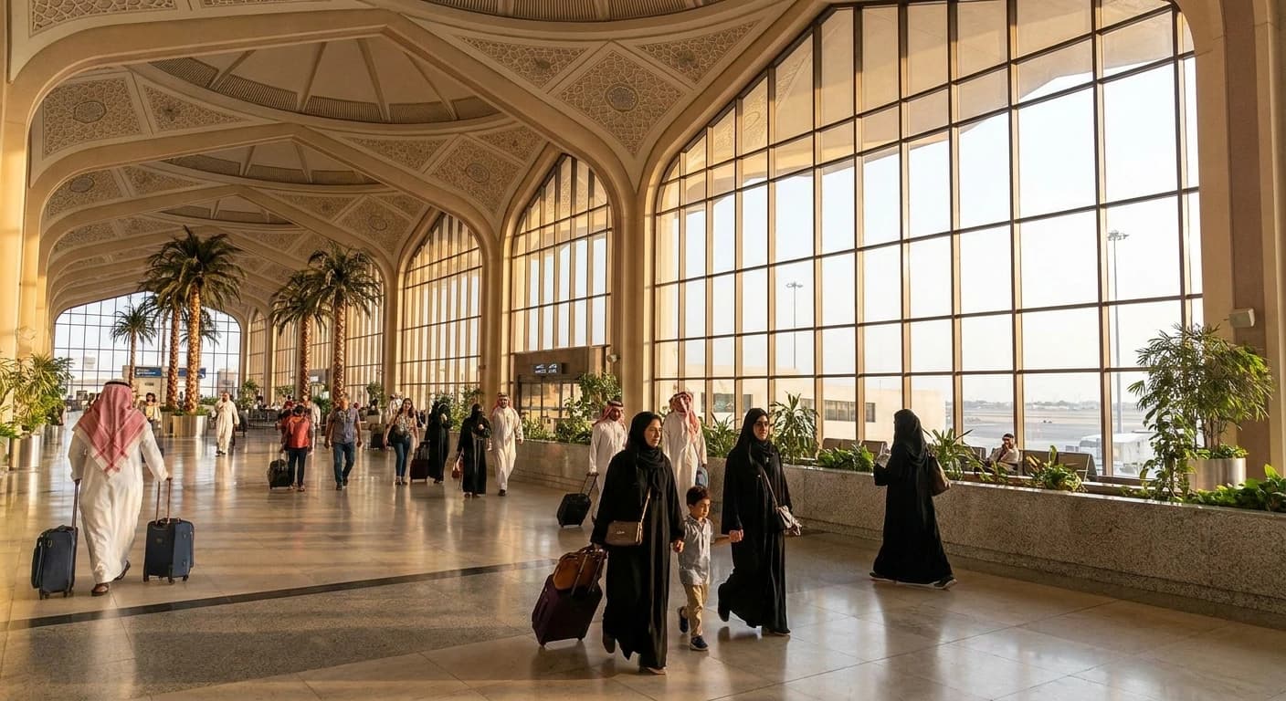 King Fahd International Airport terminal interior in Dammam, Saudi Arabia