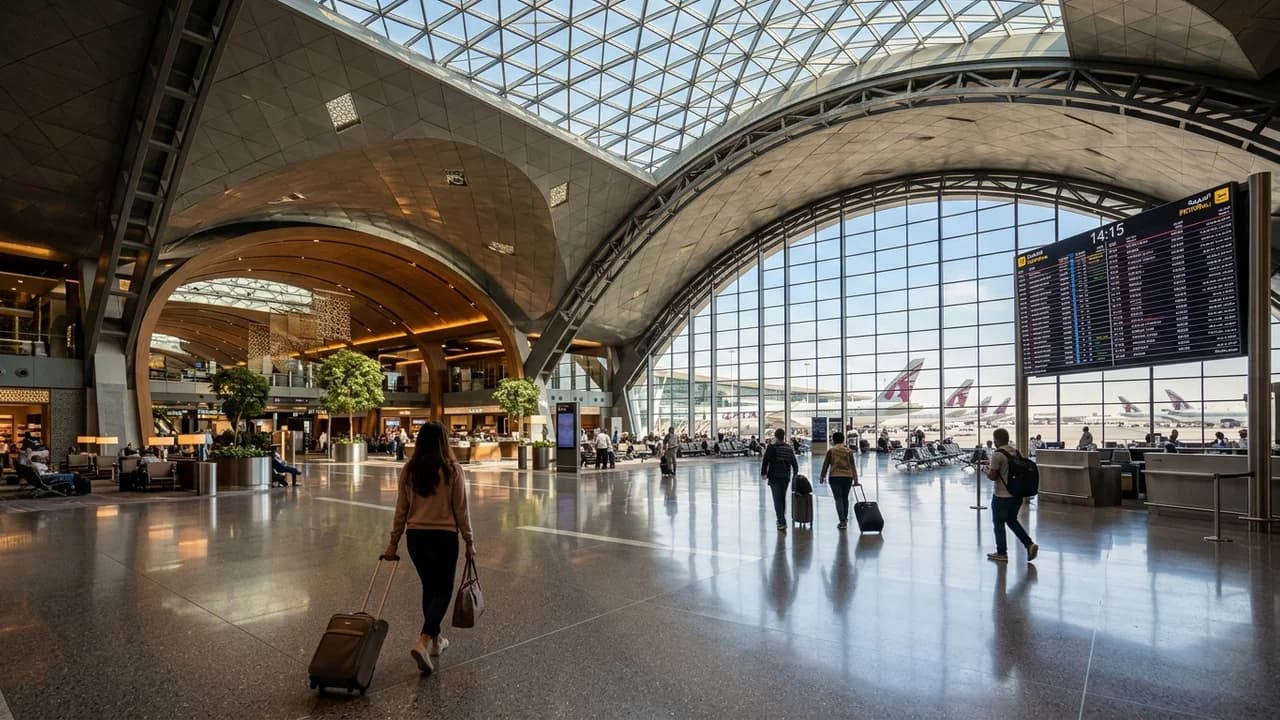 International terminal interior at Doha airport