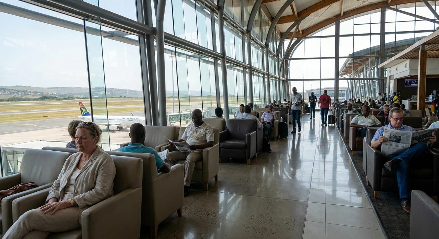 Modern international terminal at King Shaka International Airport Durban
