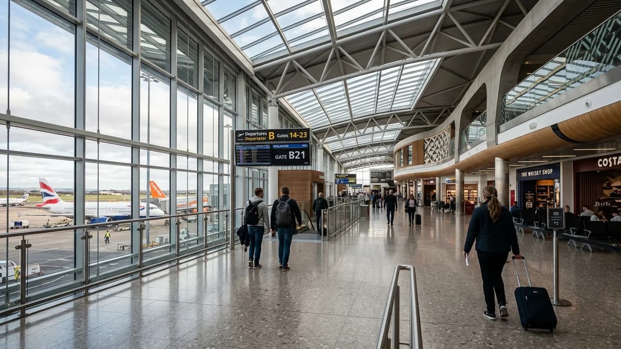 International terminal interior at Edinburgh airport
