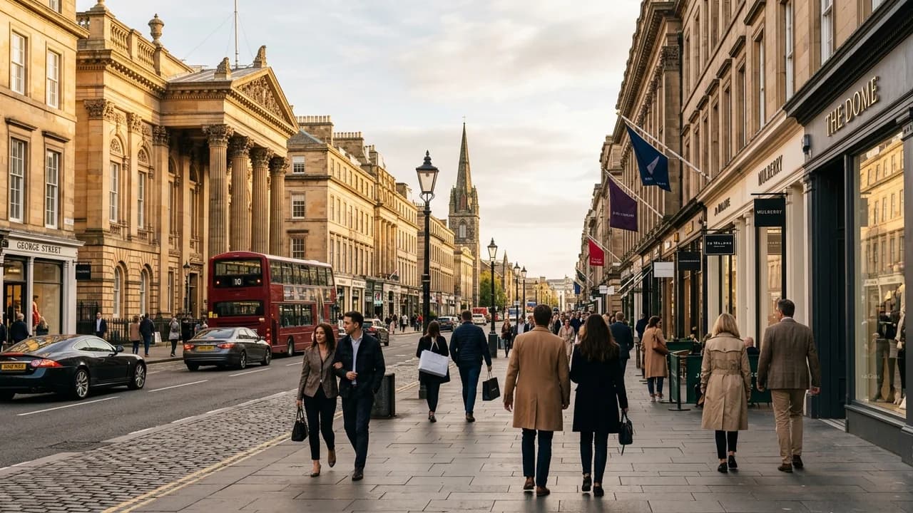Premium shopping and leisure district in Edinburgh