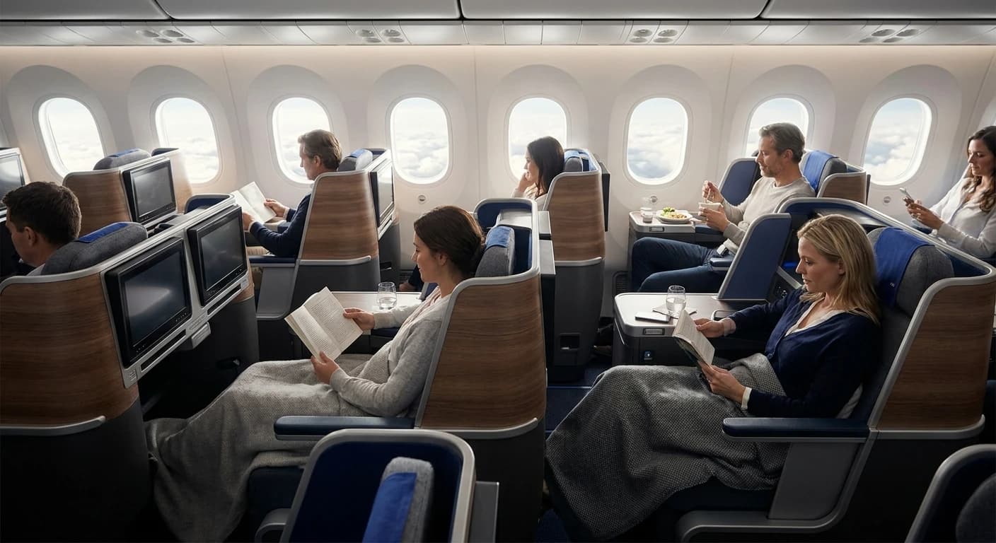 SAS business class cabin