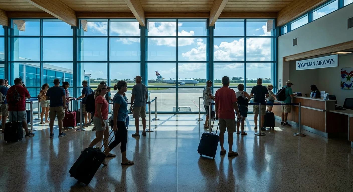 Owen Roberts International Airport terminal in Grand Cayman