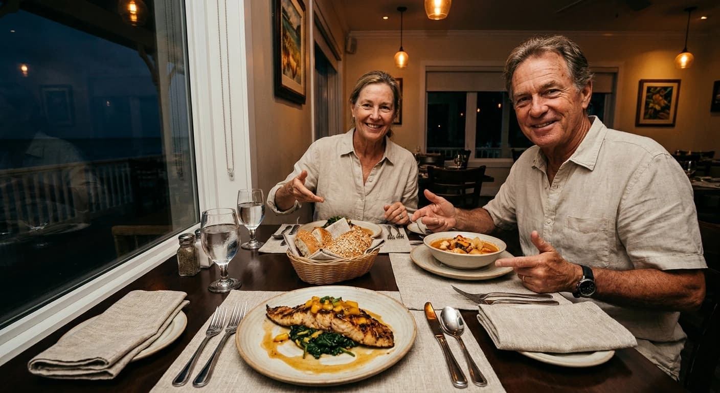 Fresh Caribbean seafood dining experience on Grand Cayman waterfront