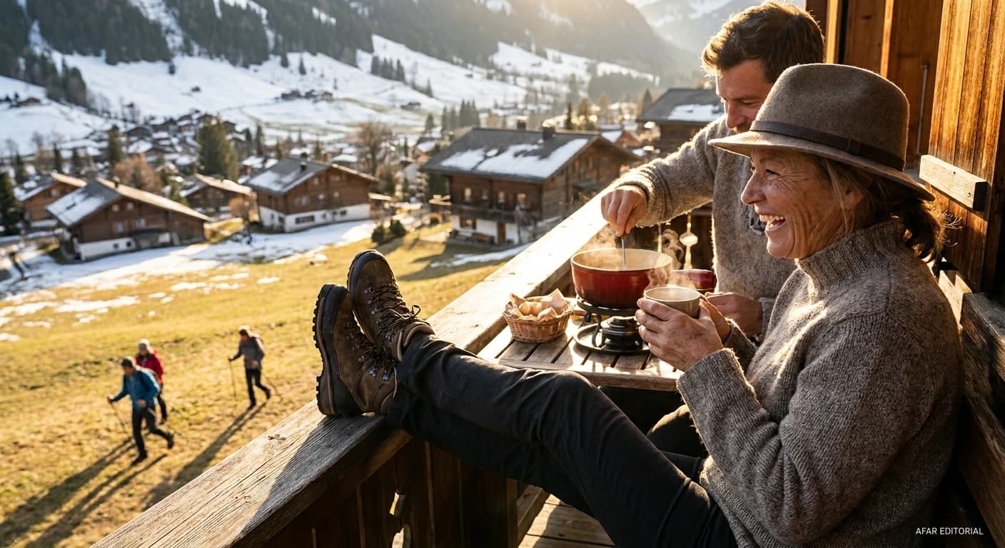 Gstaad Promenade luxury boutiques and alpine leisure in the Swiss Alps