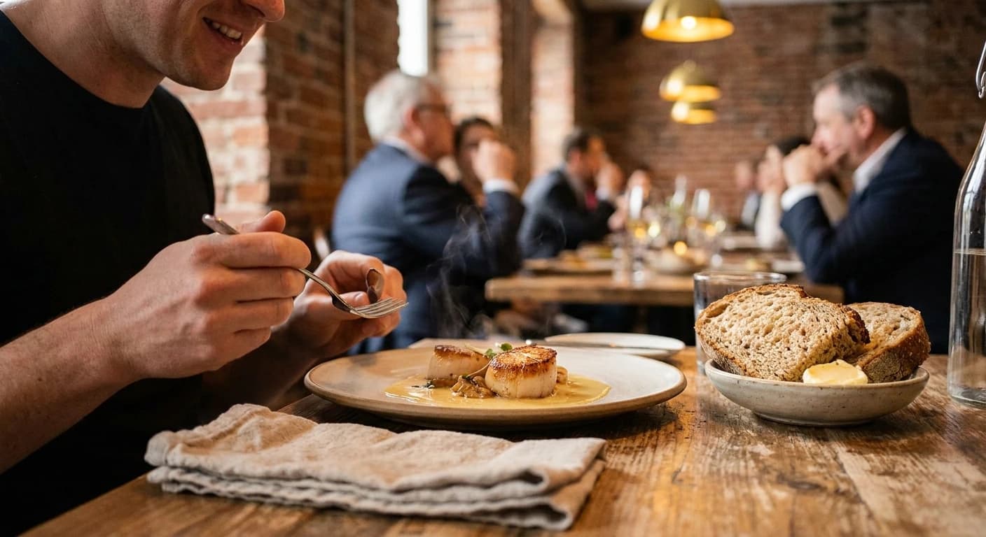Fresh Atlantic lobster and Nova Scotia seafood platter at a Halifax waterfront restaurant