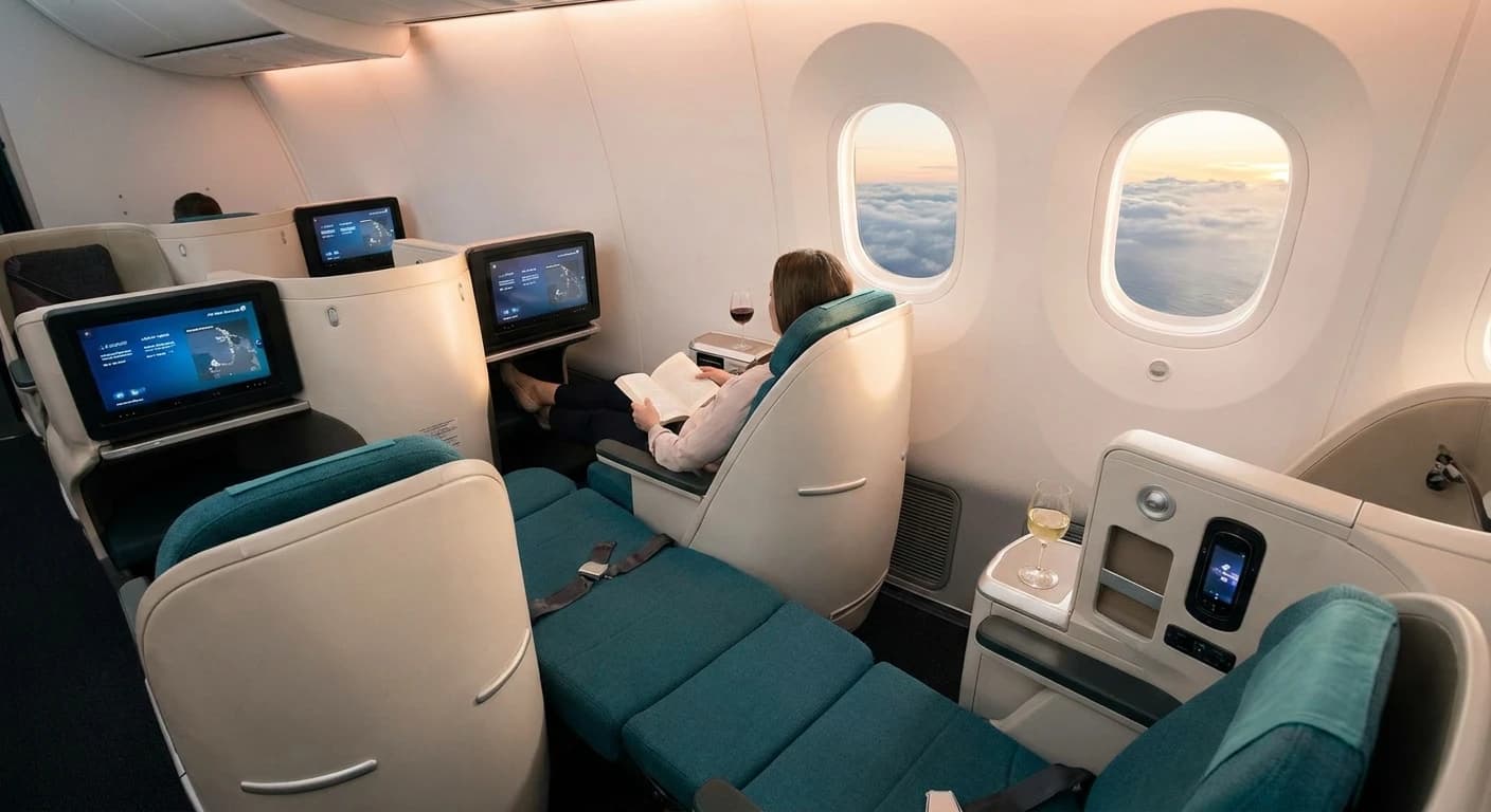 Air New Zealand Business Premier cabin for transpacific service