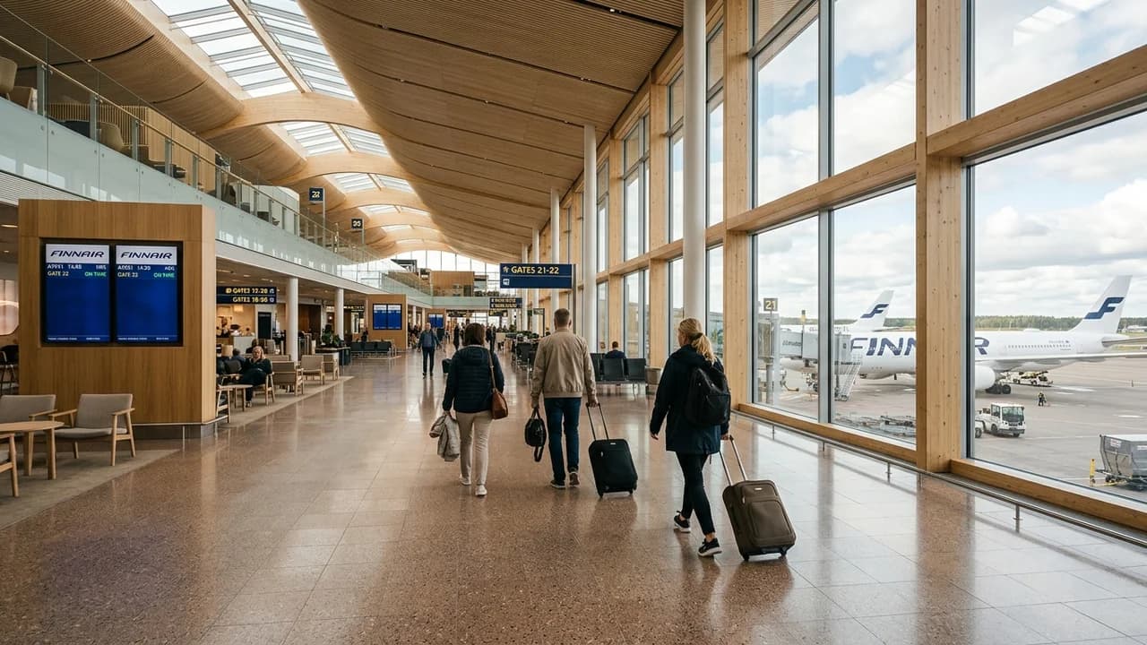 International terminal interior at Helsinki airport