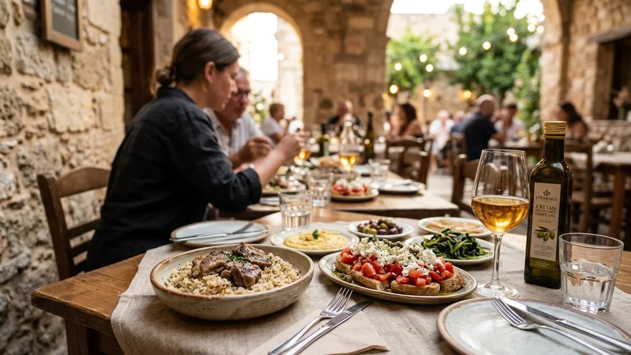 Authentic local cuisine dining experience in Heraklion