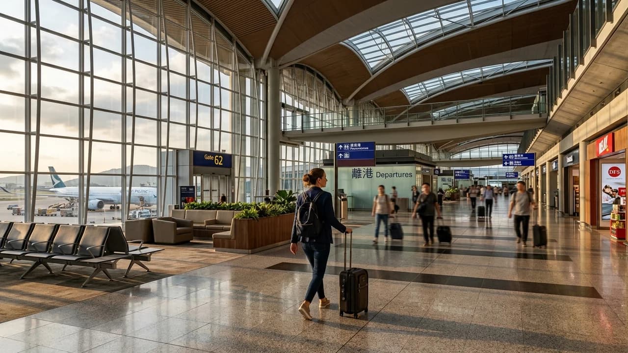 International terminal interior at Hong Kong airport