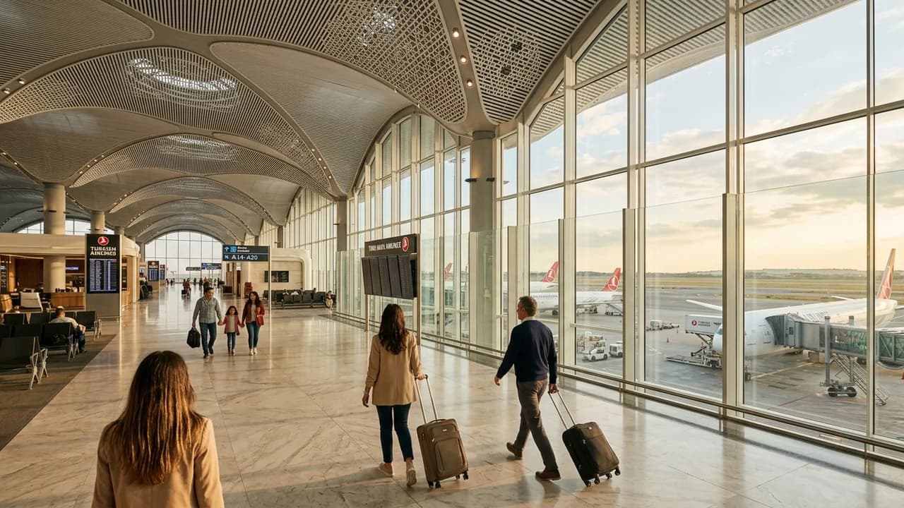 International terminal interior at Istanbul airport