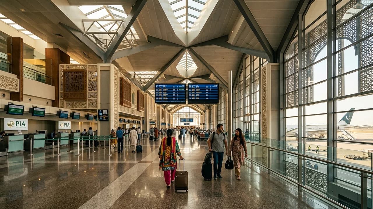 International terminal interior at Karachi airport