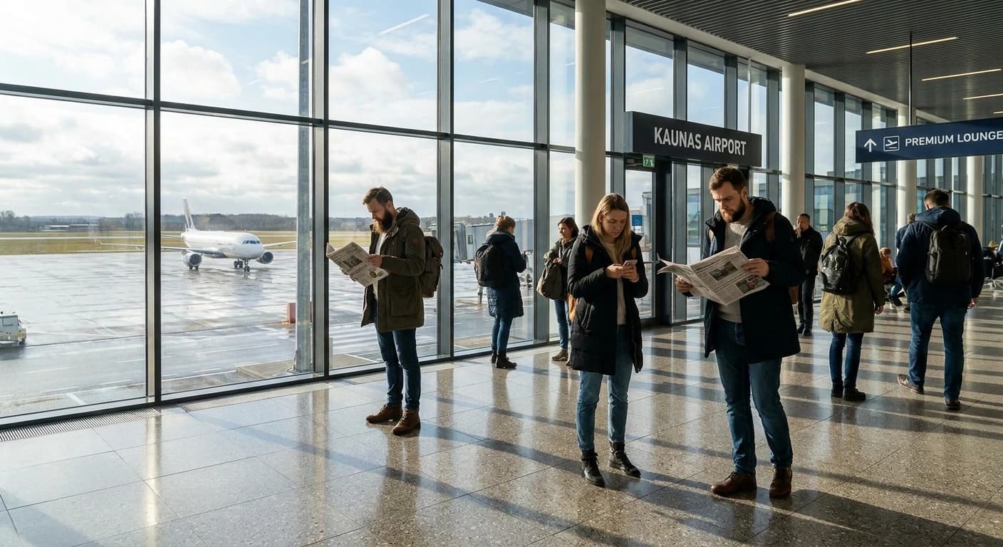 Kaunas Airport terminal interior with modern facilities and efficient layout