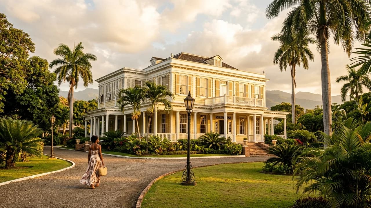 Iconic landmark in Kingston, Jamaica at golden hour