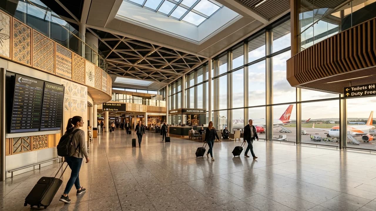 International terminal interior at Manchester airport
