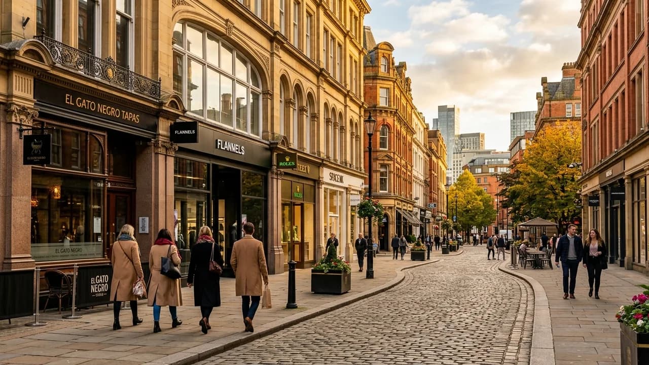 Premium shopping and leisure district in Manchester