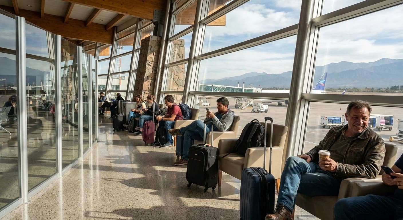 Governor Francisco Gabrielli International Airport terminal in Mendoza, Argentina