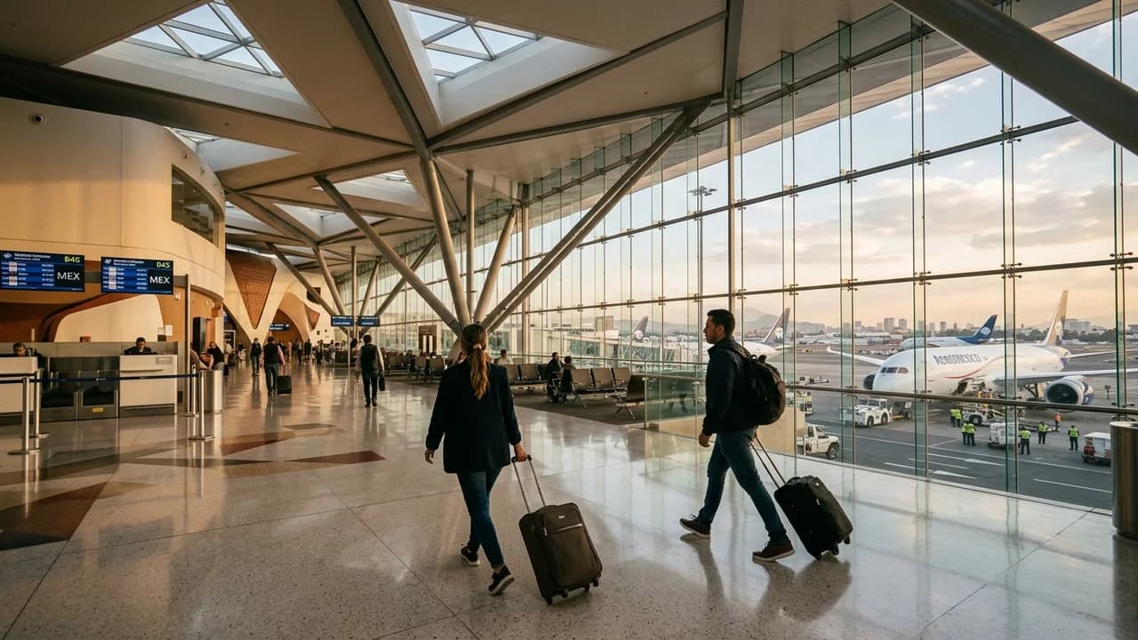 International terminal interior at Mexico City airport