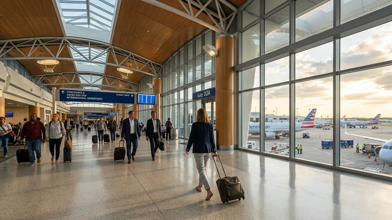 International terminal interior at Miami airport