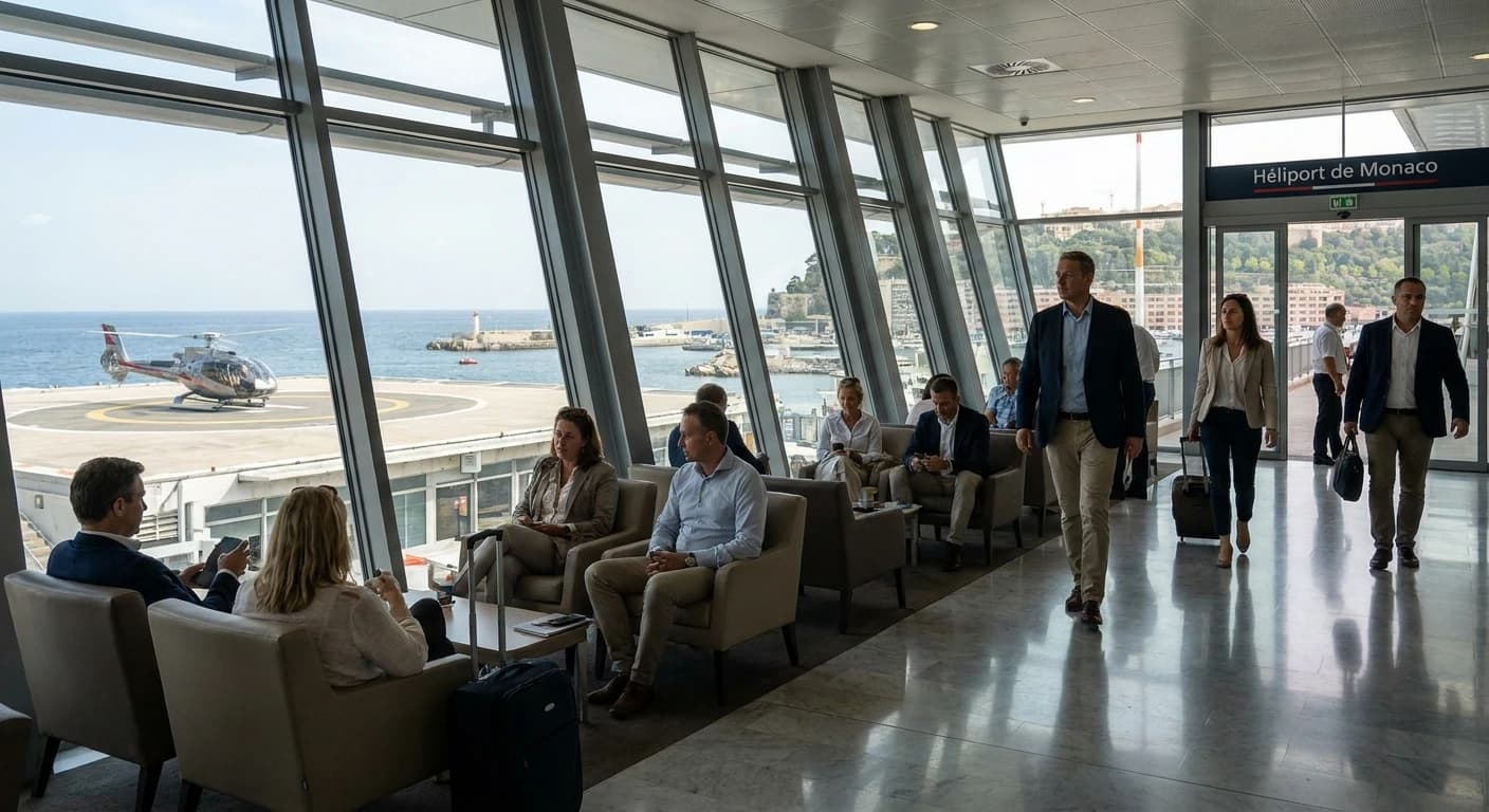 Nice Côte d'Azur Airport terminal with Mediterranean light and modern facilities